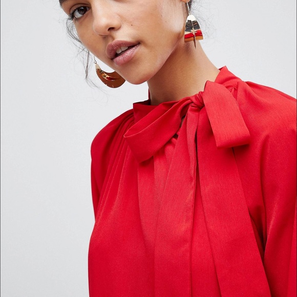 ASOS Dresses & Skirts - Vila red dress with bow detail